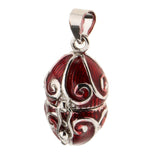 Maxbell Vintage Filigree Flower Wrapped Enamel Box Urn Pendant Cremation Jewelry - Aladdin Shoppers