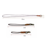 Maxbell Vintage Leather Lanyard Neck Wrist Strap ID Card Badge Phone Key Holder 15cm Finger strap - Aladdin Shoppers