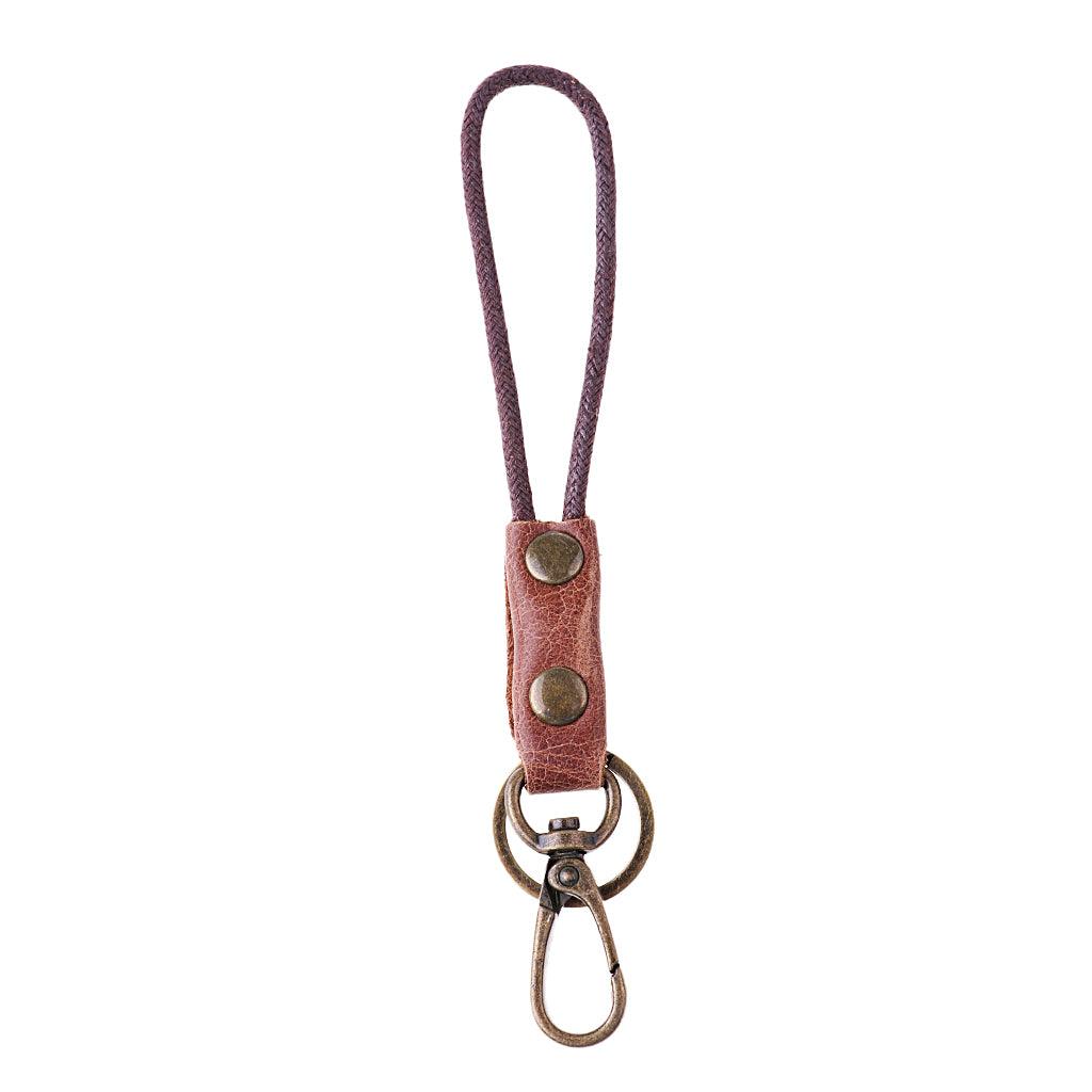 Maxbell Vintage Leather Lanyard Neck Wrist Strap ID Card Badge Phone Key Holder 15cm Finger strap - Aladdin Shoppers
