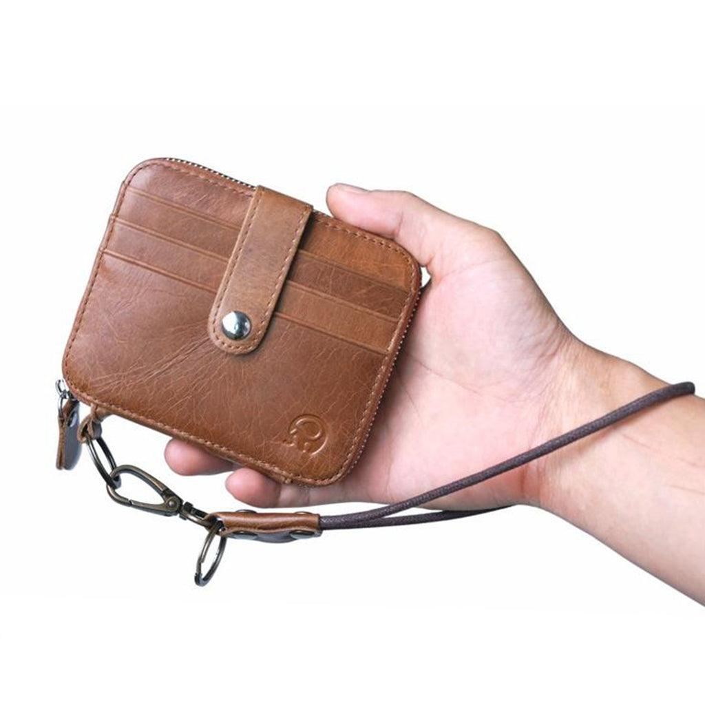 Maxbell Vintage Leather Lanyard Neck Wrist Strap ID Card Badge Phone Key Holder 23cm Wrist strap - Aladdin Shoppers