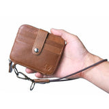 Maxbell Vintage Leather Lanyard Neck Wrist Strap ID Card Badge Phone Key Holder 23cm Wrist strap - Aladdin Shoppers