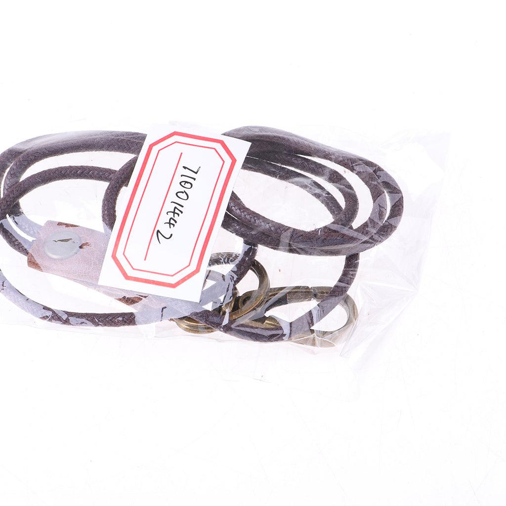 Maxbell Vintage Leather Lanyard Neck Wrist Strap ID Card Badge Phone Key Holder 49cm Neck strap - Aladdin Shoppers