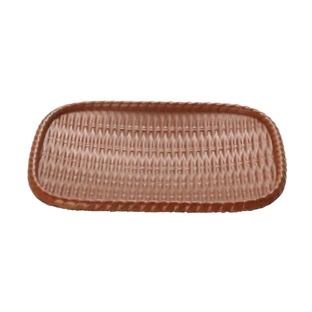 Maxbell Vintage Rattan Cake Basket Wicker Storage Box Hand Knitting Boxes Brown - Aladdin Shoppers
