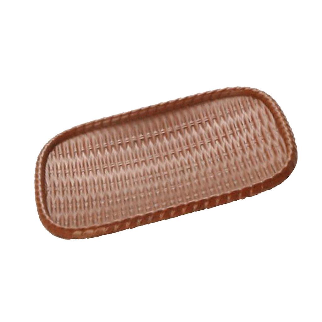 Maxbell Vintage Rattan Cake Basket Wicker Storage Box Hand Knitting Boxes Brown - Aladdin Shoppers
