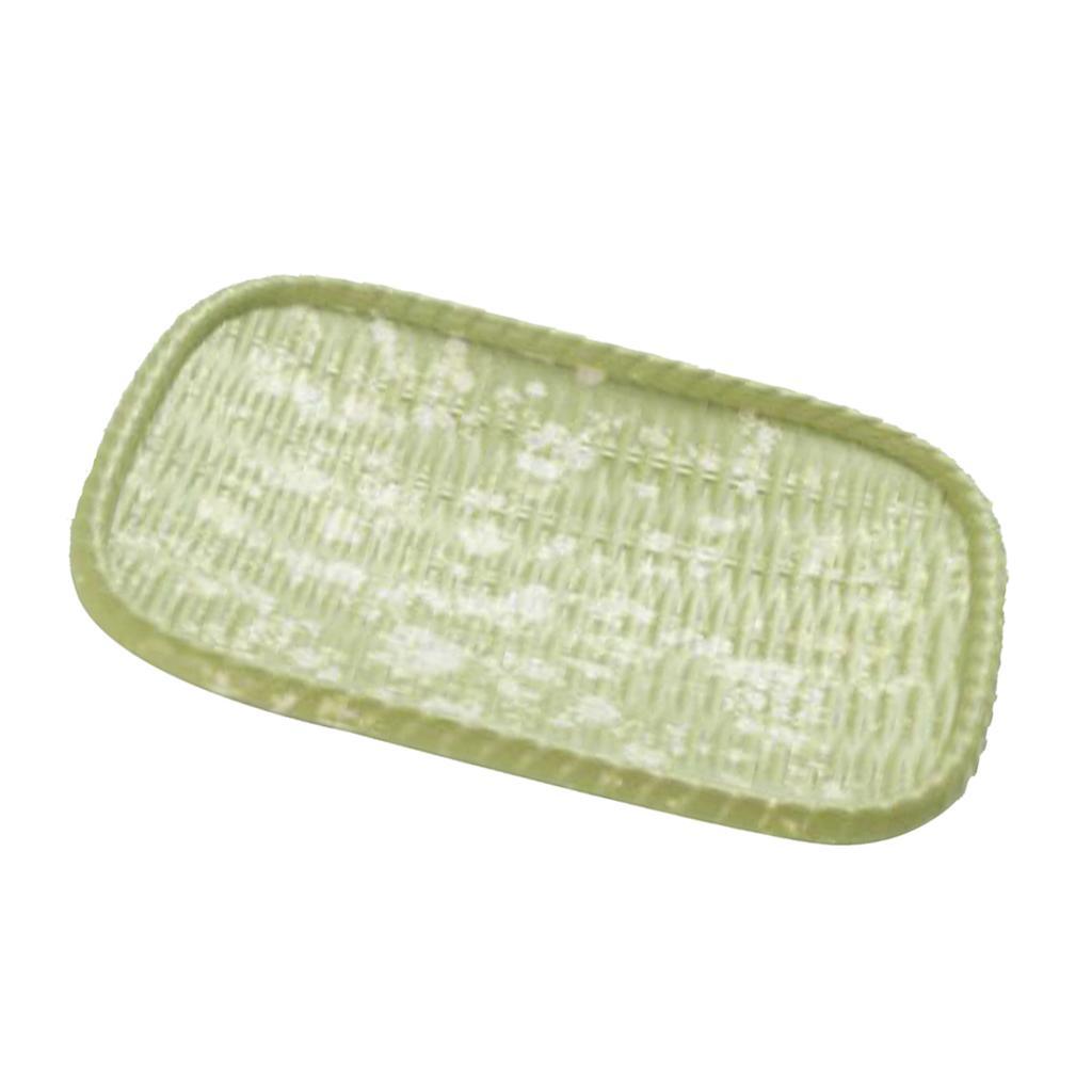 Maxbell Vintage Rattan Cake Basket Wicker Storage Box Hand Knitting Boxes Green - Aladdin Shoppers