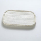 Maxbell Vintage Rattan Cake Basket Wicker Storage Box Hand Knitting Boxes White - Aladdin Shoppers