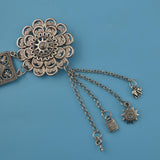 Maxbell Vintage Turkish Geometric Square Carved Waist Belt Silver Belly Body Chain - Aladdin Shoppers