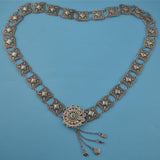 Maxbell Vintage Turkish Geometric Square Carved Waist Belt Silver Belly Body Chain - Aladdin Shoppers