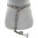 Maxbell Vintage Turkish Geometric Square Carved Waist Belt Silver Belly Body Chain - Aladdin Shoppers