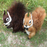 Maxbell Vivid Simulation Plush Animal Model Figures Home Decoration Kids Toy Birthday Gift - Brown Squirrel - Aladdin Shoppers