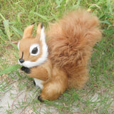 Maxbell Vivid Simulation Plush Animal Model Figures Home Decoration Kids Toy Birthday Gift - Brown Squirrel - Aladdin Shoppers