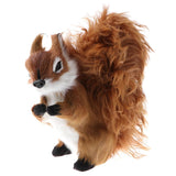 Maxbell Vivid Simulation Plush Animal Model Figures Home Decoration Kids Toy Birthday Gift - Brown Squirrel - Aladdin Shoppers