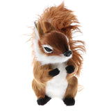 Maxbell Vivid Simulation Plush Animal Model Figures Home Decoration Kids Toy Birthday Gift - Brown Squirrel - Aladdin Shoppers