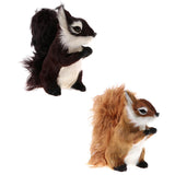 Maxbell Vivid Simulation Plush Animal Model Figures Home Decoration Kids Toy Birthday Gift - Brown Squirrel - Aladdin Shoppers