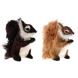 Maxbell Vivid Simulation Plush Animal Model Figures Home Decoration Kids Toy Birthday Gift - Brown Squirrel - Aladdin Shoppers