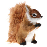 Maxbell Vivid Simulation Plush Animal Model Figures Home Decoration Kids Toy Birthday Gift - Brown Squirrel - Aladdin Shoppers