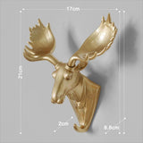 Maxbell Wall Mounted Resin Animal Hooks Coat Hat Hanger Holder Gold Elk - Aladdin Shoppers