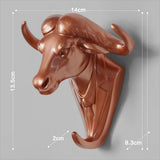 Maxbell Wall Mounted Resin Animal Hooks Coat Hat Hanger Holder Rose Gold Cow - Aladdin Shoppers