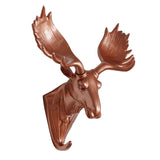 Maxbell Wall Mounted Resin Animal Hooks Coat Hat Hanger Holder Rose Gold Elk