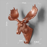 Maxbell Wall Mounted Resin Animal Hooks Coat Hat Hanger Holder Rose Gold Elk - Aladdin Shoppers