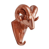 Maxbell Wall Mounted Resin Animal Hooks Coat Hat Hanger Holder Rose Gold Goat - Aladdin Shoppers