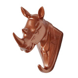 Maxbell Wall Mounted Resin Animal Hooks Coat Hat Hanger Holder Rose Gold Rhinoceros - Aladdin Shoppers