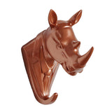 Maxbell Wall Mounted Resin Animal Hooks Coat Hat Hanger Holder Rose Gold Rhinoceros - Aladdin Shoppers