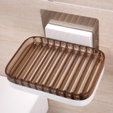 Maxbell Wall Mounted Soap Holder Dish Soap Box Tray Self Adhesive Soap Case Coffee - Aladdin Shoppers