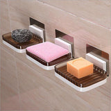 Maxbell Wall Mounted Soap Holder Dish Soap Box Tray Self Adhesive Soap Case Coffee - Aladdin Shoppers