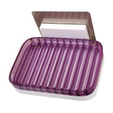 Maxbell Wall Mounted Soap Holder Dish Soap Box Tray Self Adhesive Soap Case Purple