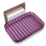 Maxbell Wall Mounted Soap Holder Dish Soap Box Tray Self Adhesive Soap Case Purple - Aladdin Shoppers