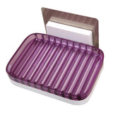 Maxbell Wall Mounted Soap Holder Dish Soap Box Tray Self Adhesive Soap Case Purple - Aladdin Shoppers