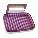 Maxbell Wall Mounted Soap Holder Dish Soap Box Tray Self Adhesive Soap Case Purple - Aladdin Shoppers