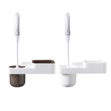 Maxbell Wall Mounted Toilet WC Washroom Brush Set with Holder Cleaning Tool Black - Aladdin Shoppers