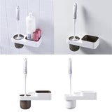 Maxbell Wall Mounted Toilet WC Washroom Brush Set with Holder Cleaning Tool Black - Aladdin Shoppers