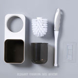 Maxbell Wall Mounted Toilet WC Washroom Brush Set with Holder Cleaning Tool Black - Aladdin Shoppers