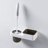 Maxbell Wall Mounted Toilet WC Washroom Brush Set with Holder Cleaning Tool Black - Aladdin Shoppers