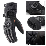 Maxbell Waterproof Motorcycle Motobike Scooter Leather Sports Long Gloves Black L - Aladdin Shoppers