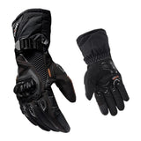 Maxbell Waterproof Motorcycle Motobike Scooter Leather Sports Long Gloves Black L - Aladdin Shoppers