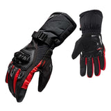 Maxbell Waterproof Motorcycle Motobike Scooter Leather Sports Long Gloves Red XL - Aladdin Shoppers