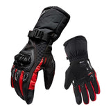 Maxbell Waterproof Motorcycle Motobike Scooter Leather Sports Long Gloves Red XL - Aladdin Shoppers
