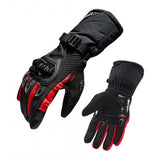 Maxbell Waterproof Motorcycle Motobike Scooter Leather Sports Long Gloves Red XXL - Aladdin Shoppers