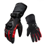 Maxbell Waterproof Motorcycle Motobike Scooter Leather Sports Long Gloves Red XXL - Aladdin Shoppers