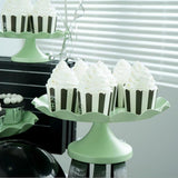 Maxbell Wave Edge Cake Tray Macaroon Cupcake Stand Plate Metal Cake Tools Green M - Aladdin Shoppers
