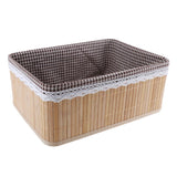 Maxbell Weaving Storage Basket Bamboo Handmade Snacks Toys Storage Box 36x26x14cm - Aladdin Shoppers