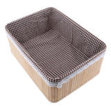 Maxbell Weaving Storage Basket Bamboo Handmade Snacks Toys Storage Box 36x26x14cm - Aladdin Shoppers