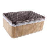 Maxbell Weaving Storage Basket Bamboo Handmade Snacks Toys Storage Box 36x26x14cm - Aladdin Shoppers