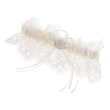 Maxbell Wedding Bridal Lace Garter Pearls Rhinestone Satin Bow Garter Gift Favors - Aladdin Shoppers