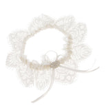 Maxbell Wedding Bridal Lace Garter Pearls Rhinestone Satin Bow Garter Gift Favors - Aladdin Shoppers