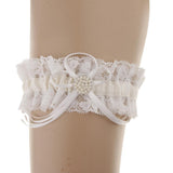Maxbell Wedding Bridal Lace Pearls Garter w/ Bowknot Trim Hen Night Party Dress - Aladdin Shoppers